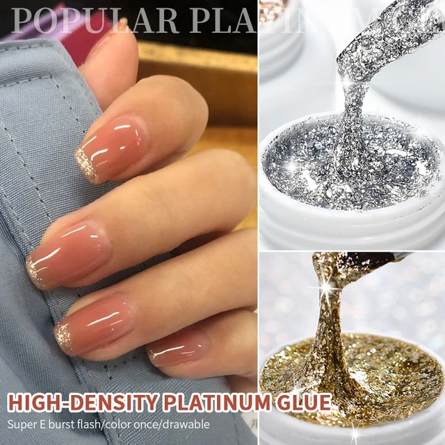 8ml Shiny Gel Nail Polish Painting Vernis Semi Permanent DIY Diamond  Platinum Glitter Polish UV Nail Gel Base Top Coat Nail Art - AliExpress