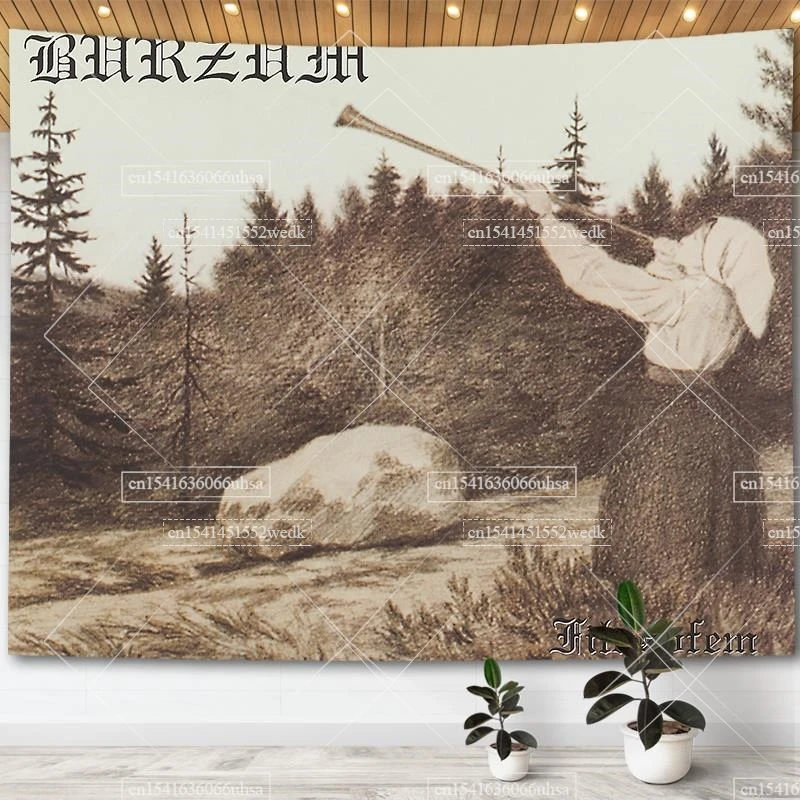 Burzum Tapestry Wall Hanging Music Album Cover Decor