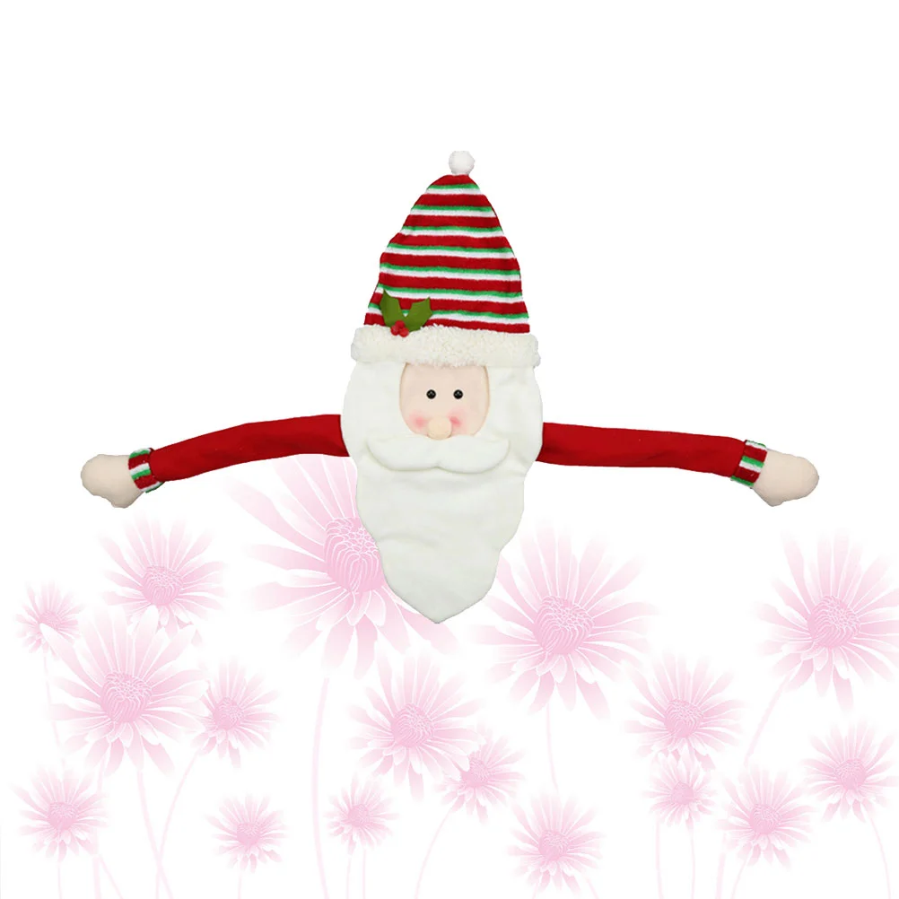 

Christmas Tree Topper Santa Hugger with Hat Scarf for Christmas Holiday Winter Home Wonderland Party Decoration Ornament