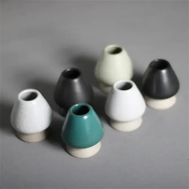Japanese Ceramic Matcha Green Tea Chasen Holder Stand Bowl Bamboo Whisk Grinder Brushes Tea Tools Holder Accessories Teaware