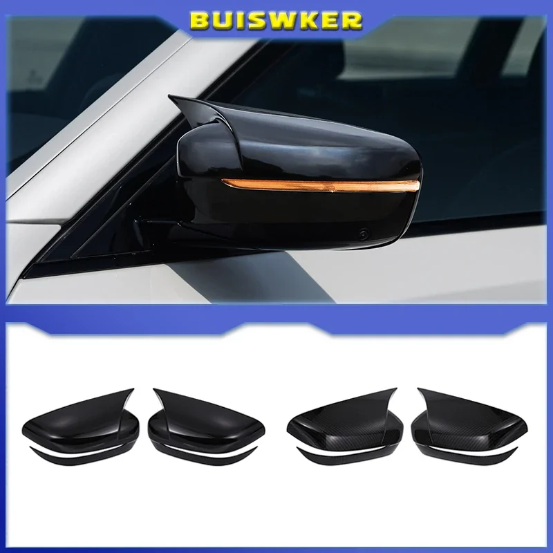 

For BMW 5 7 Series G30 G38 G11 G12 Car Rear View Side Wing Mirror Cap black Carbon Fiber pattern car accessories 2017 2018 2016