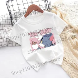 Children's Tom and Jerry Short Sleeve Casual Summer T - Shirt - Fashionable Birthday Gift - 100 (MHLS - 12)