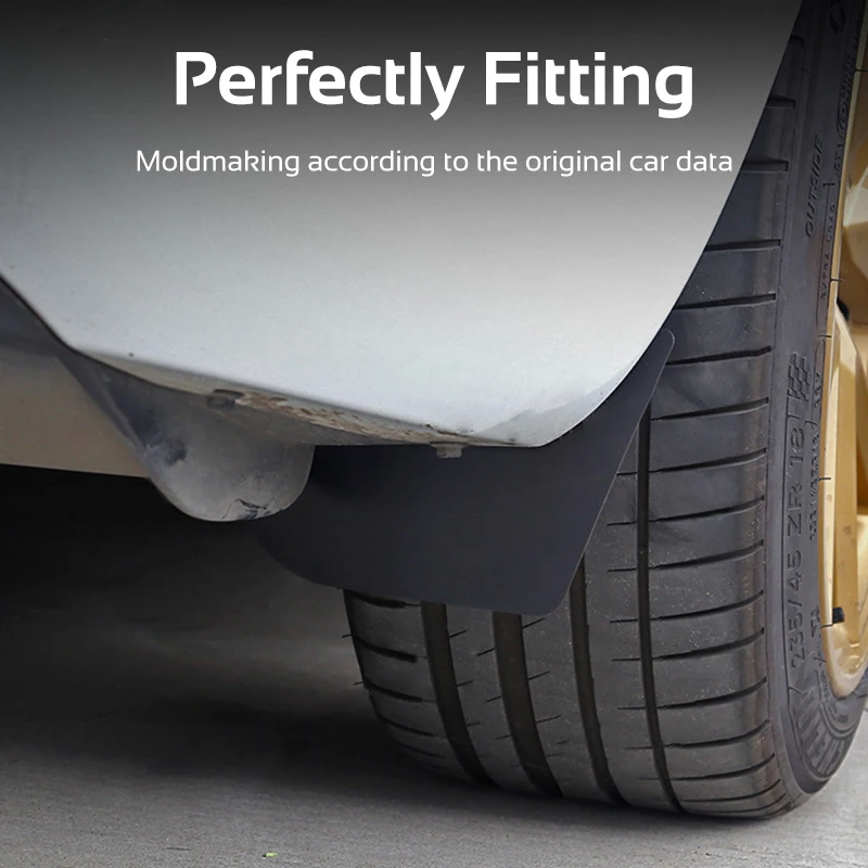 Car Mudguards Invisible Mud Flaps Tesla Model Y Hidden Wheel Mudguards Soft TPE Mudflaps Front Rear Fender Car Accessories