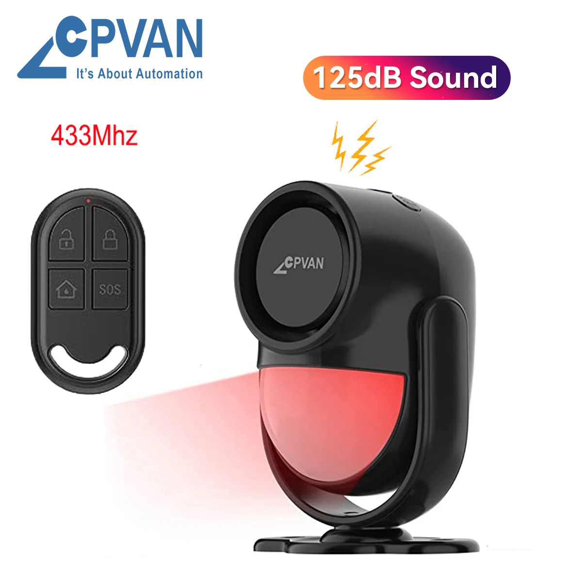 CPVAN Wireless Motion Detector for Home Burglar Security Protection Alarm 433MHz PIR Motion Sensor motion detector security alarm wireless alarm