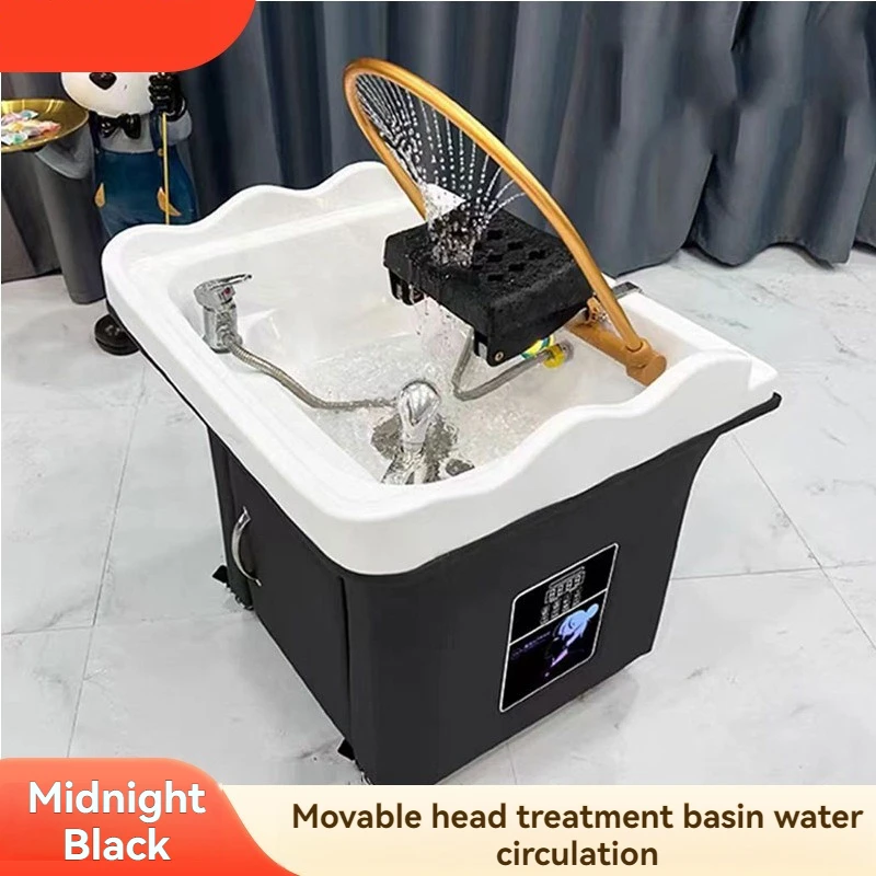 Mobile Hair Therapy Device, Hair Salon, Care Center, Shampoo Basin With Water Circulation, Fumigation, Head Massage, Shampo