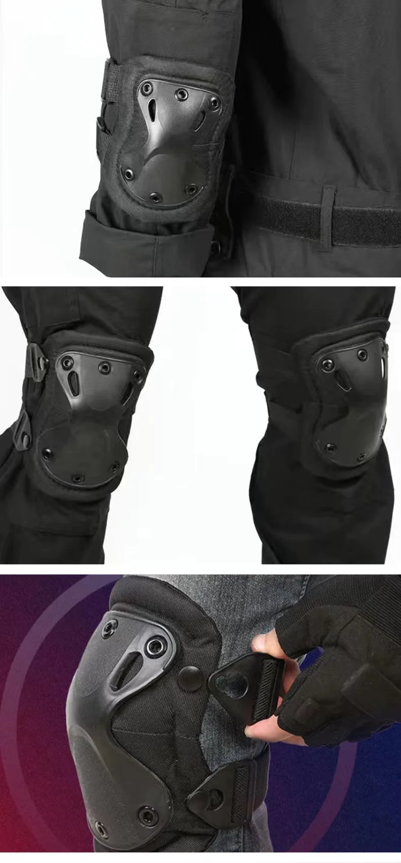 Tactical Protector Military Army Outdoor Tactical Protective Gear Set 4 Knee/Elbow Pads Outdoor Cycling Hiking Protection Sports