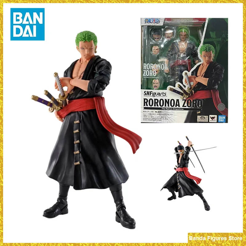 Original BANDAI S.H.Figuarts SHF Roronoa Zoro Raid In Stock Anime Action Collection Figures Model Toys