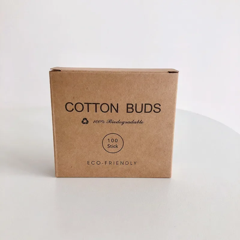 100/200pc Double Head Cotton Swab Bamboo Wood Sticks Disposable Buds For Beauty Makeup Nose Ears Cleaning cotton swabs