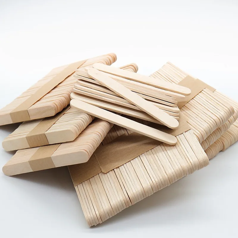 50/100pcs Ice Cream Sticks Wooden Popsicle Sticks Hand Crafts DIY Wooden Decoration BJL003 5