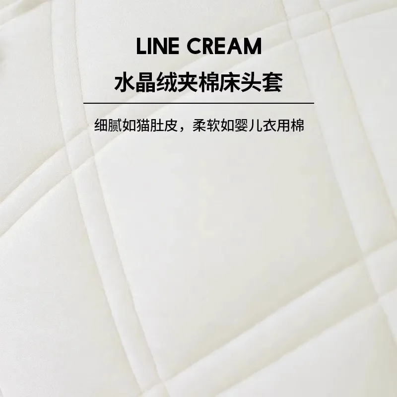 Luxury Velvet Bed Headboard Cover Soild Color All Inclusive Bed Backrest Covers Soft Anti-Dust Thicken Head Back Protector