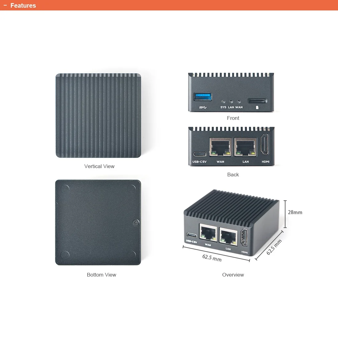 NanoPi R3S LTS Advanced RK3566 Mini Computer with Dual 2.5GbE Ports 32GB eMMC CN