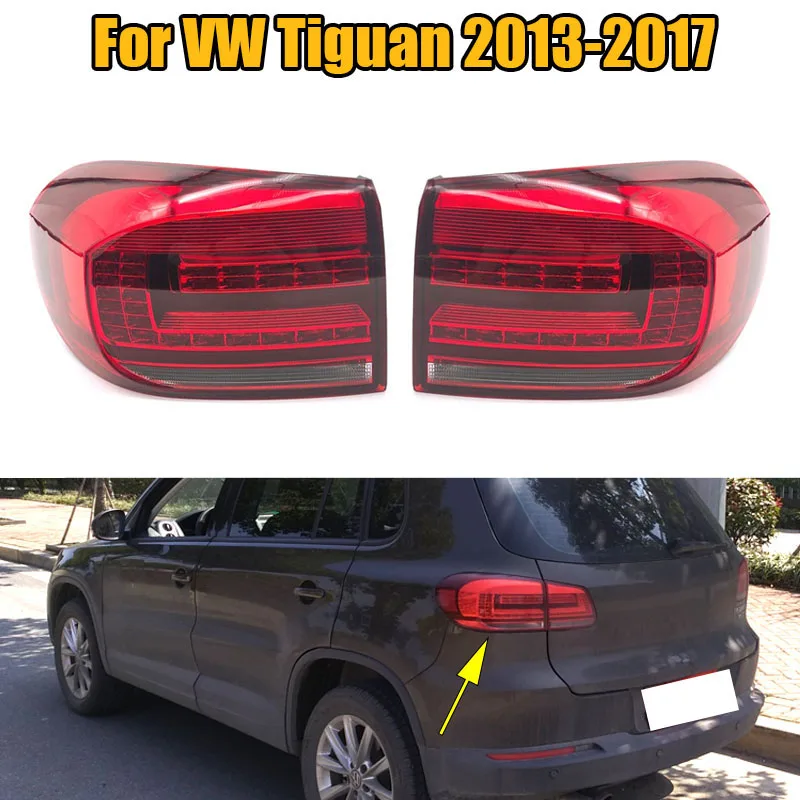 Фото Внешние Автомобильные фары, задний стоп-сигнал, задний фонарь для VW Tiguan 2013, 2014, 2015, 2016, 2017, автомобильные аксессуары №1