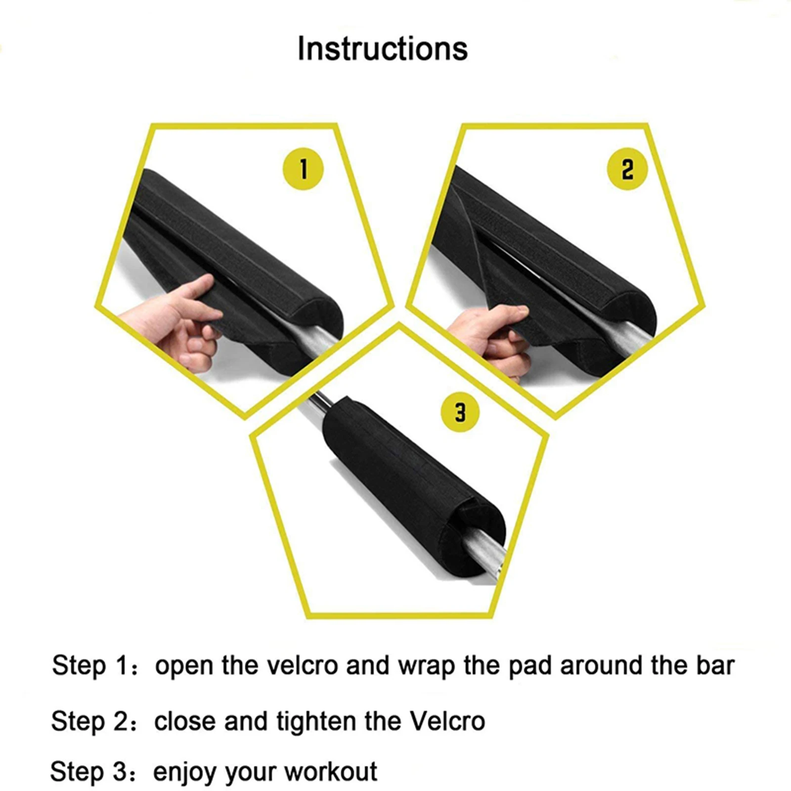 Sponge Squat Pad Fitness Neck Shoulder Support Protective Weightlifting Cushioned Barbell Foam Nylon Bar Pad for Gym Hip Thrust