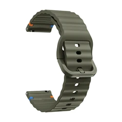 Sport Silicone Strap - Durable and Comfortable Watch Band Replacement for 22mm watch straps (Army green)