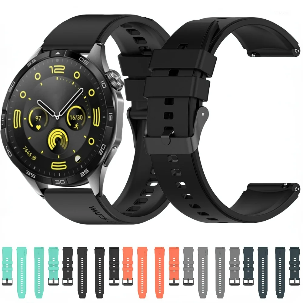 

22mm Silicone Band for Huawei Watch GT4 GT3 Pro GT2 2e 46mm/4 Pro Bracelet for Samsung Watch 6/5/4/3/Gear S3/Amazfit GTR/GTS/3/4