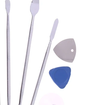 8/10pcs Spudger in metallo Prying Tool Kit Riparazione di telefoni cellulari Apertura di riparazione per telefono Smartphone Laptop Tablet Utensili manuali