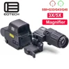 Eotech Holographic Collimator 558 Red Dot Sight G43/G33/G45 3X 5X Magnifier Airsoft Hunting Gear w/ 20mm Rail Mounts & QD Lever 1