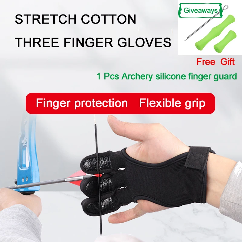 

Three Finger Stretch Cotton Gloves Adjustable For Left And Right Hand Breathable And Hard Wearing Free Silicone Finger Guards