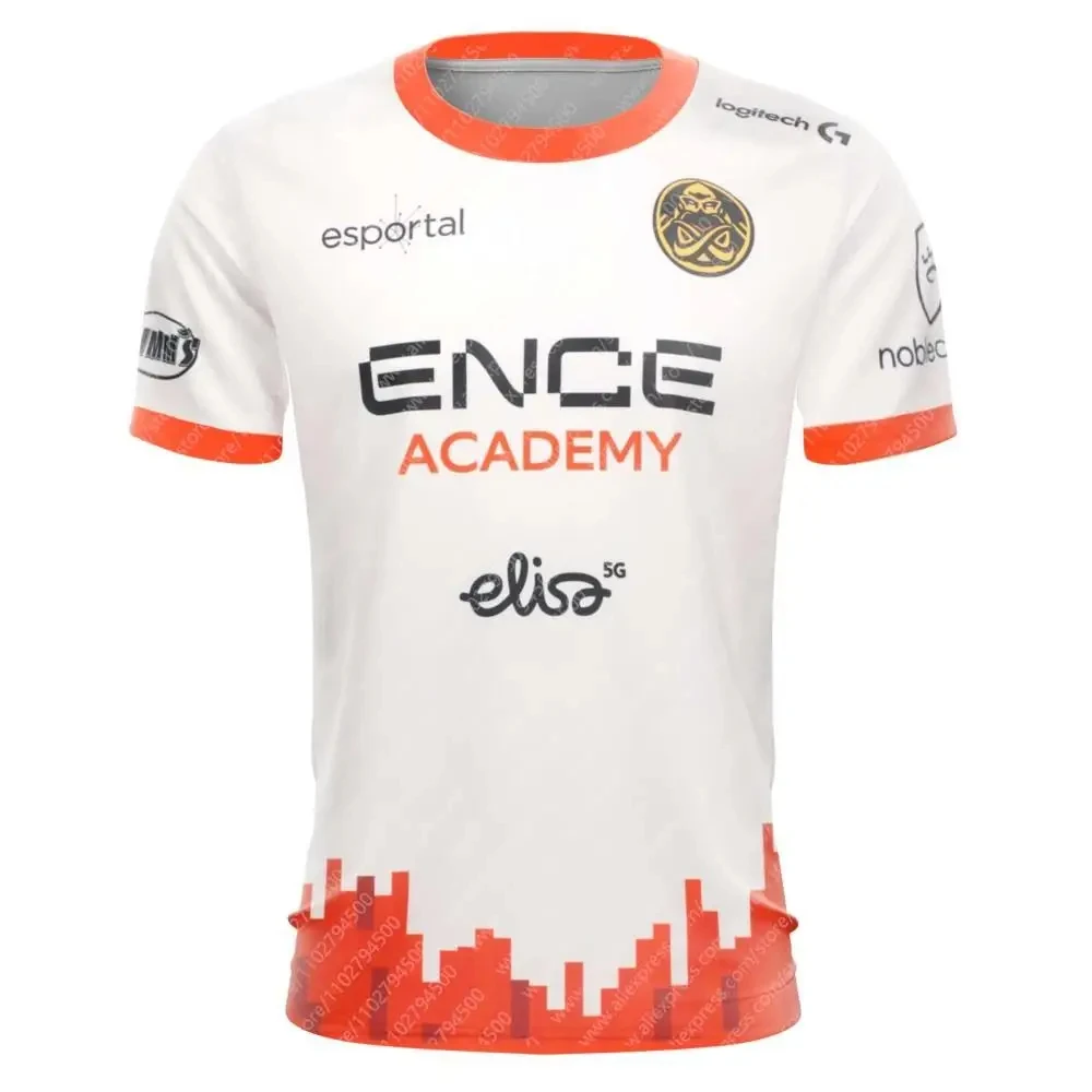 ENCE IEM 저지 CSGO 팀 E스포츠 티셔츠, 남성 팬 게임 상의, 여름 반팔 의류, 누크 커스텀 유니폼
