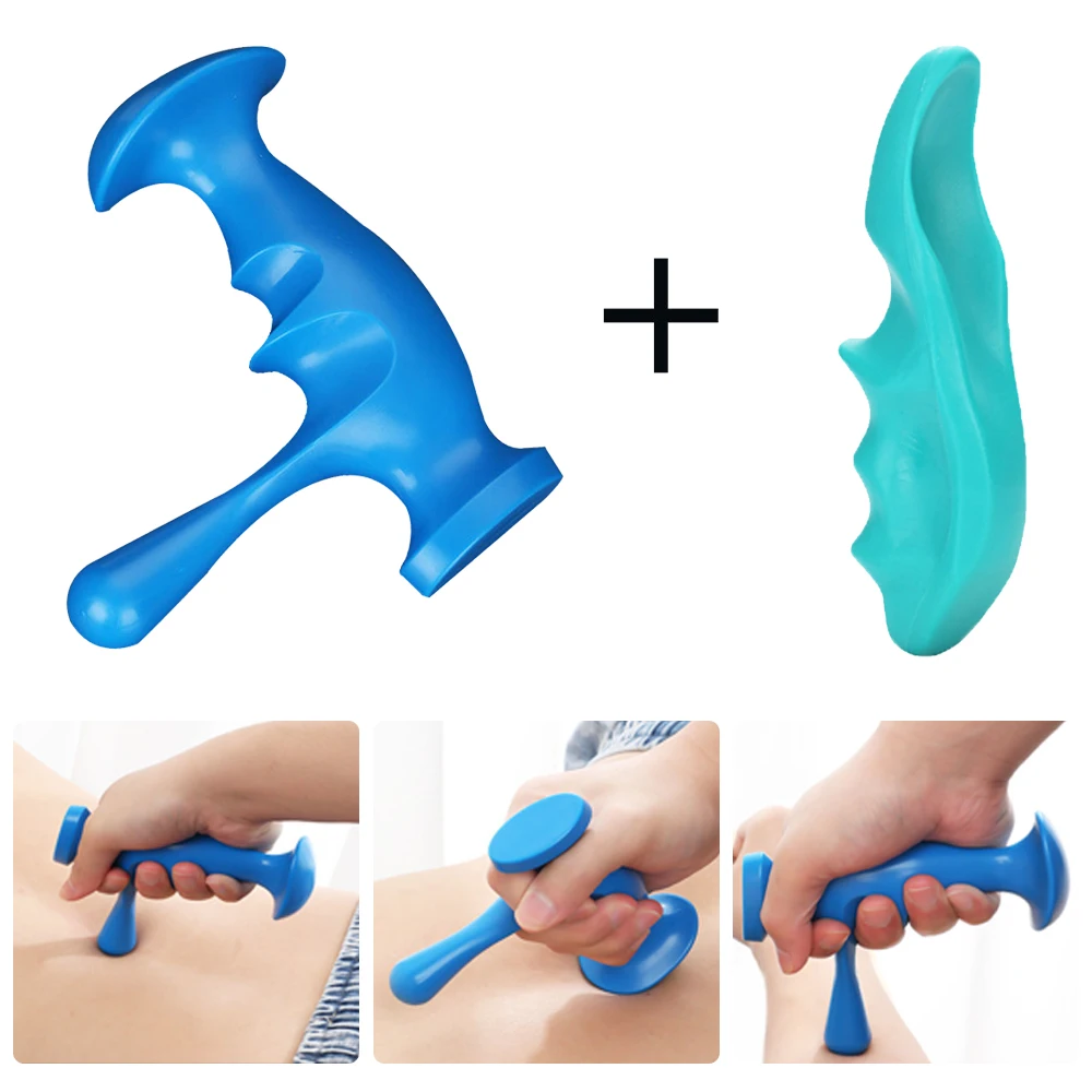 T-shaped Massager Thumb Finger Pressure Press Trigger Point Manual Physiotherapy Tools Full Body Deep Tissue Relax Pain Relief massage tool