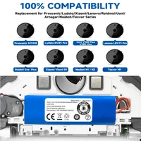 Batterie Li-ion Rechargeable d'origine pour Xiaomi Lydsto R1/Viomi S9/Roidmi Eve Plus/neabot Q11 SYB2 batterie pour aspirateur Robot 3