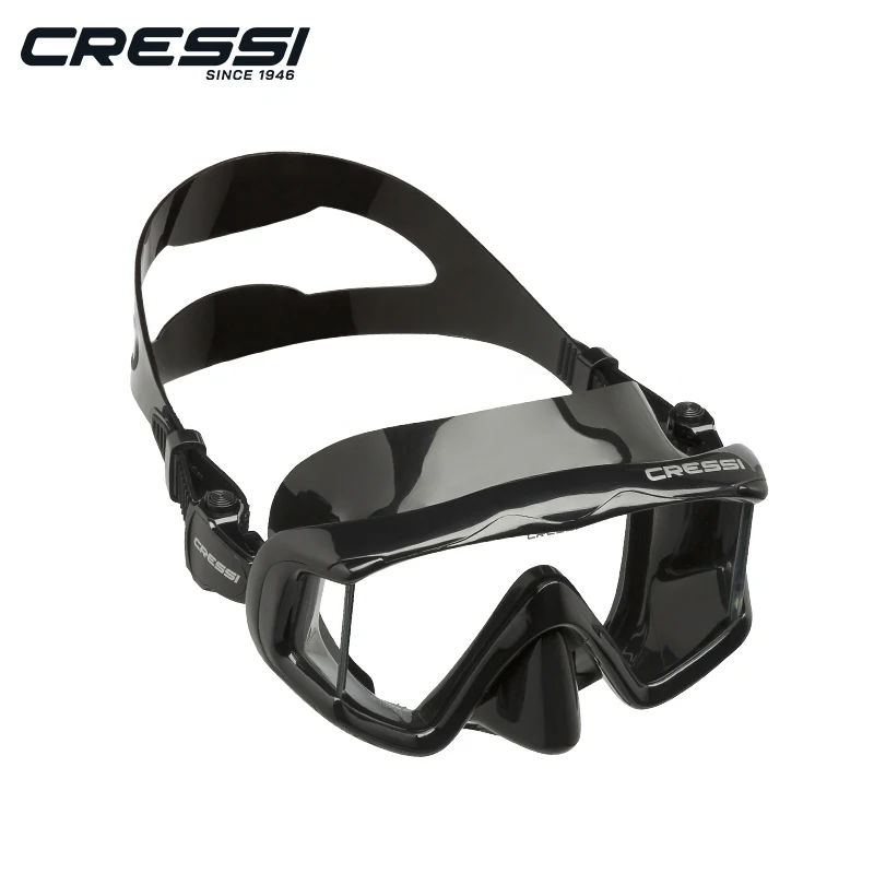 Cressi Snorkeling Diving Mask Swimming Scuba Silicone Skirt Three-Lens for Adults Pano3 2