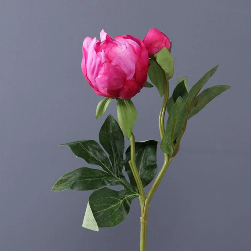 1Pcs Artificial Flowers Branches Silk Roses Peony Wedding Home Decor Arrange Fake Plants Valentine'S Day Gift DIY Bridal Bouquet 