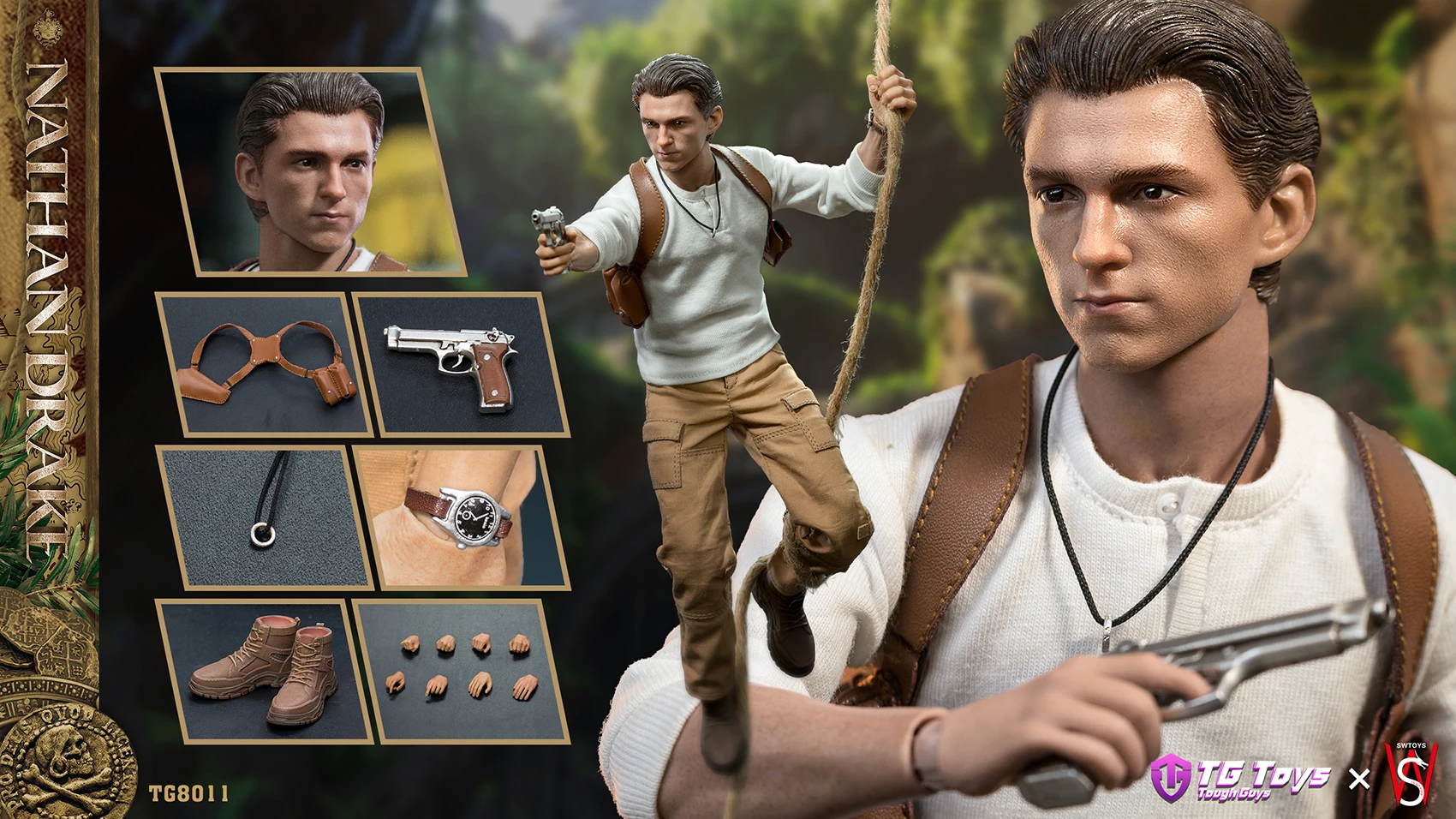 Tom Holland Action Figure Model Toys, Uncharted Movie Doll, Nathan Drake's  Fortune, 6 , 1:12 1:12, Brinquedos Vestuário, 2022 - AliExpress