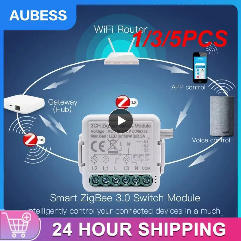 

1/3/5 шт., модуль занавесок Zigbee с поддержкой Wi-Fi