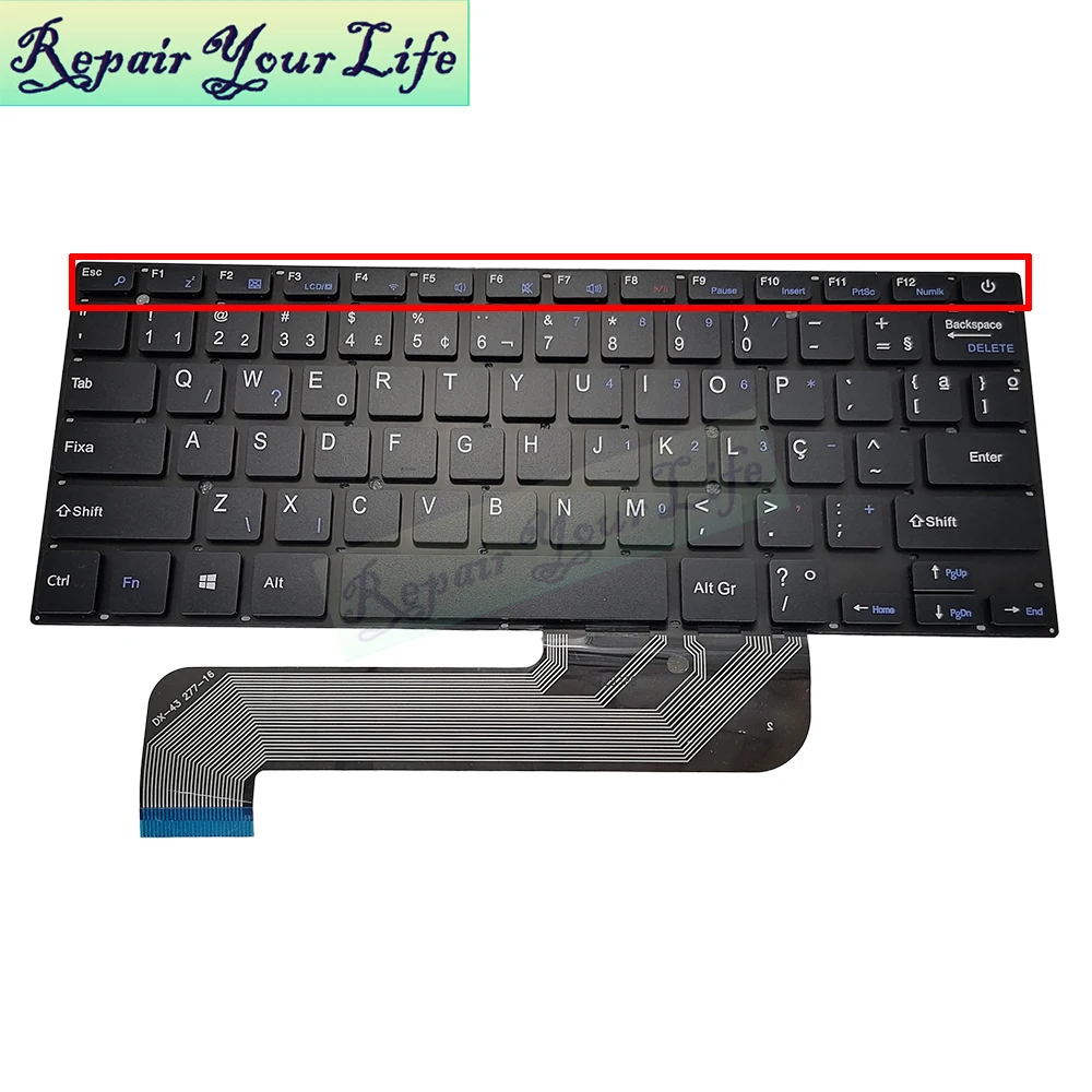 BR-PT Бразилия клавиатура для ноутбука Multilaser PC131 PC310 PC208 PC209 Português Brazil ABNT2 клавиатуры MB27716023 YXT-NB93-64 (art.: 3920bdf3f3ef0) - 3920bdf3f3ef0