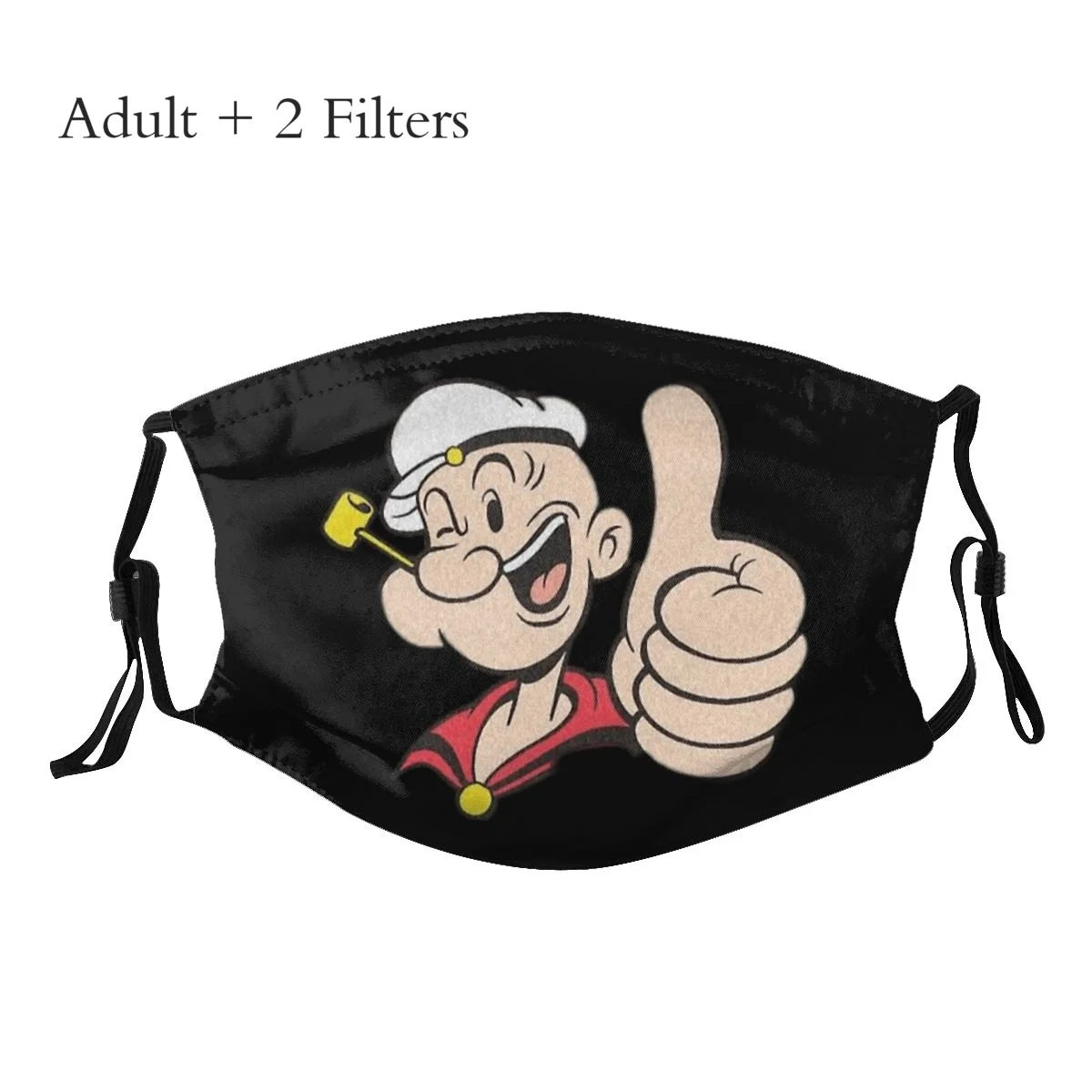 

Popeye The Sailor Man Cartoon Newest Mask Classic Maseczka Colored Universal Reutilizable Warm With PM2.5 Filters