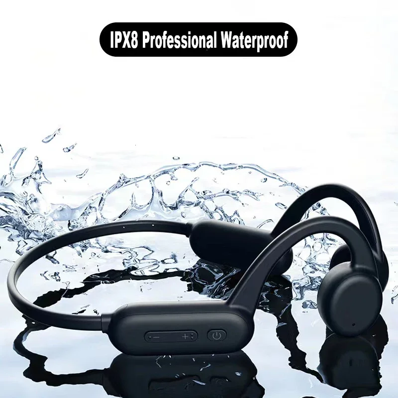 

Bone Conduction Headphones Bluetooth Wireless IPX8 Waterproof Ear Hook Headsets Light Sports Earphones For Smartphone