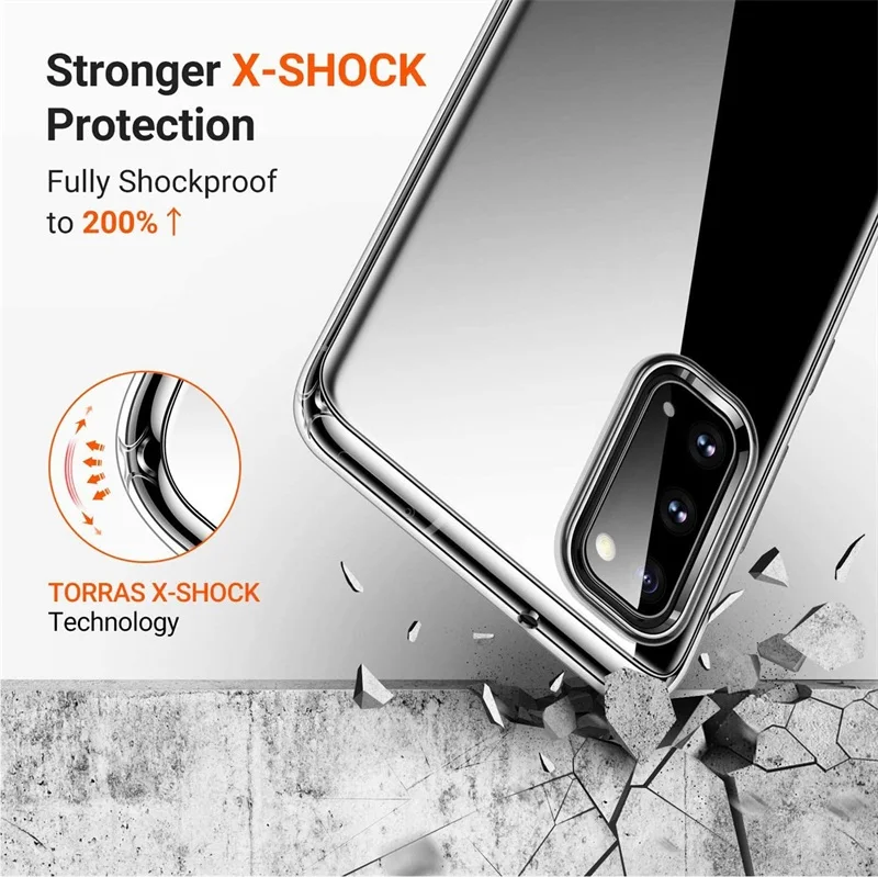 Rugged Crystal Clear Shockproof Phone Case - Anti-Drop Scratch Protective Cover