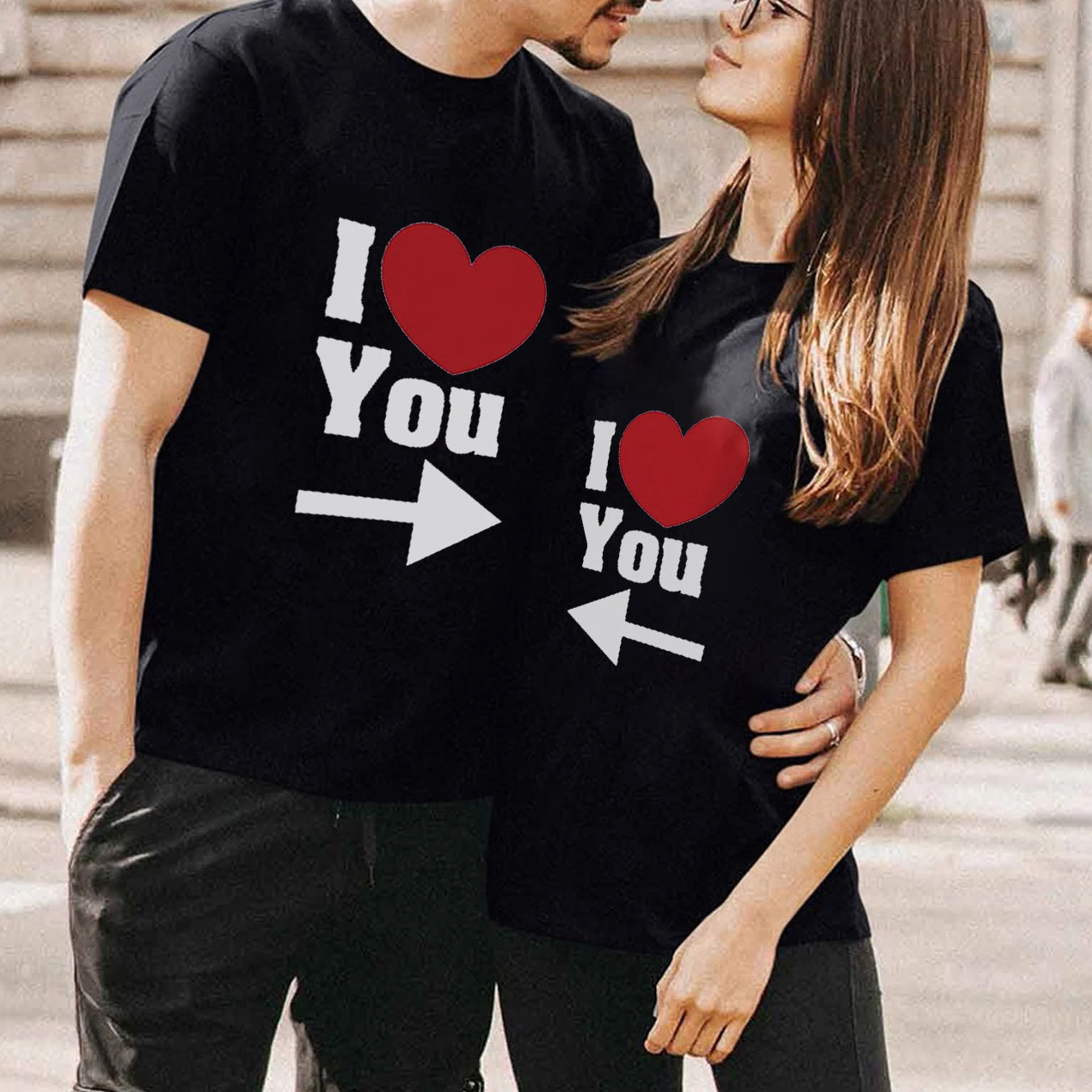 Mission Fonetik Om 2023 T-shirt Summer I Love You Print Love Heart Print Couple O-neck Tee  Fashion Casual Streetwear Couple Women Men Top - AliExpress