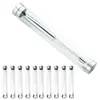 20Pcs Transparent Plastic Pen Holder Crystal Pen Cylinder Gift Box Tweezers Eyebrow Clip Universal Packaging Storage Boxes 1