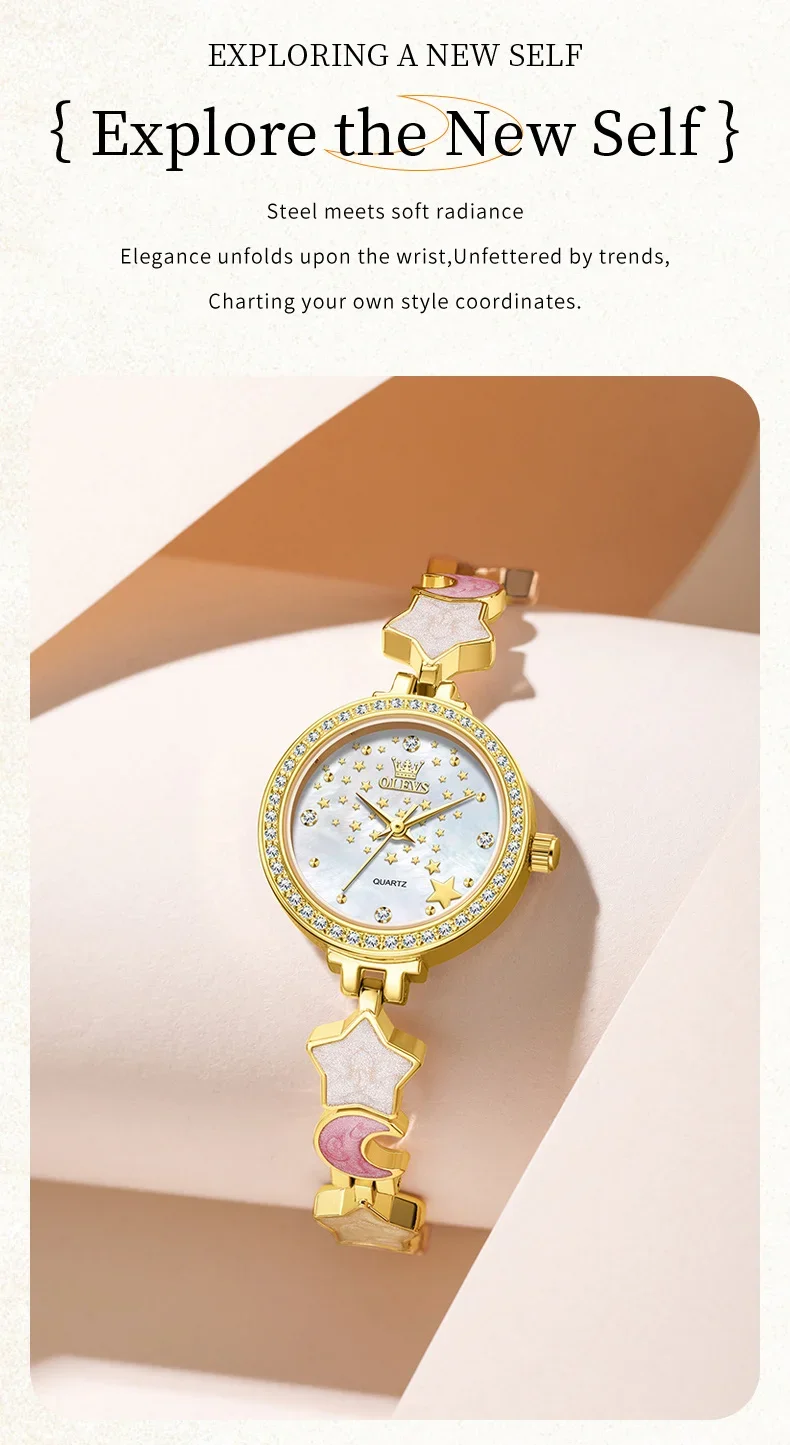 Reloj mujer pulsera acero inoxidable impermeable cuarzo lujo_voghion.com