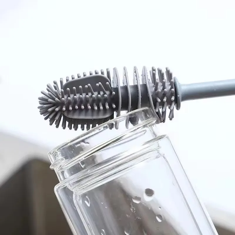 Bottles Brush Silicone Baby Bottles Clean Brush Long Cleaning Brush Cup Brush for Scrubbing Useful Cleaning Product for Home