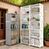 Multilayer Dustproof Wardrobe High Capacity Partition Bookshelf Bedroom Open Simple Assembly Storage Cabinet Bedroom Furniture 5