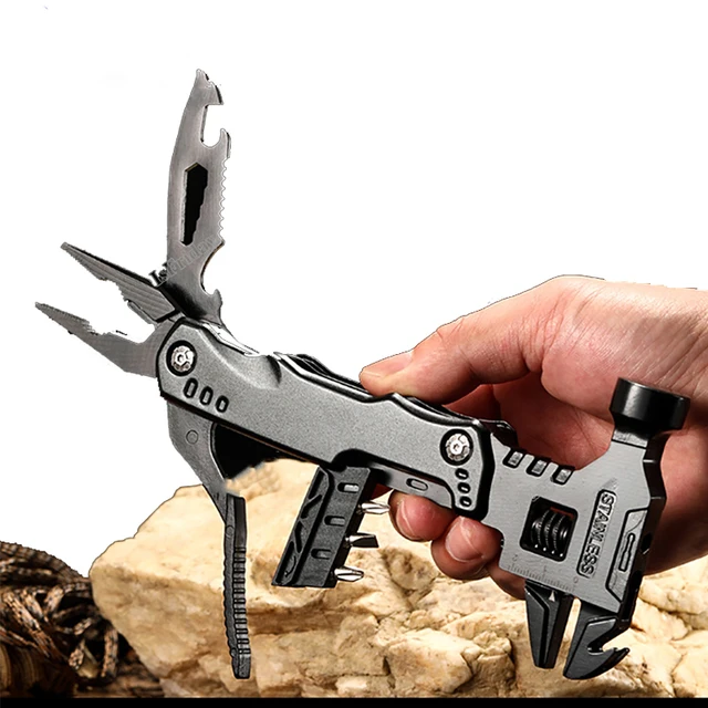 Portable Multifunctional Pliers Stainless Steel Multitool Claw Hammer: A Versatile Outdoor Companion