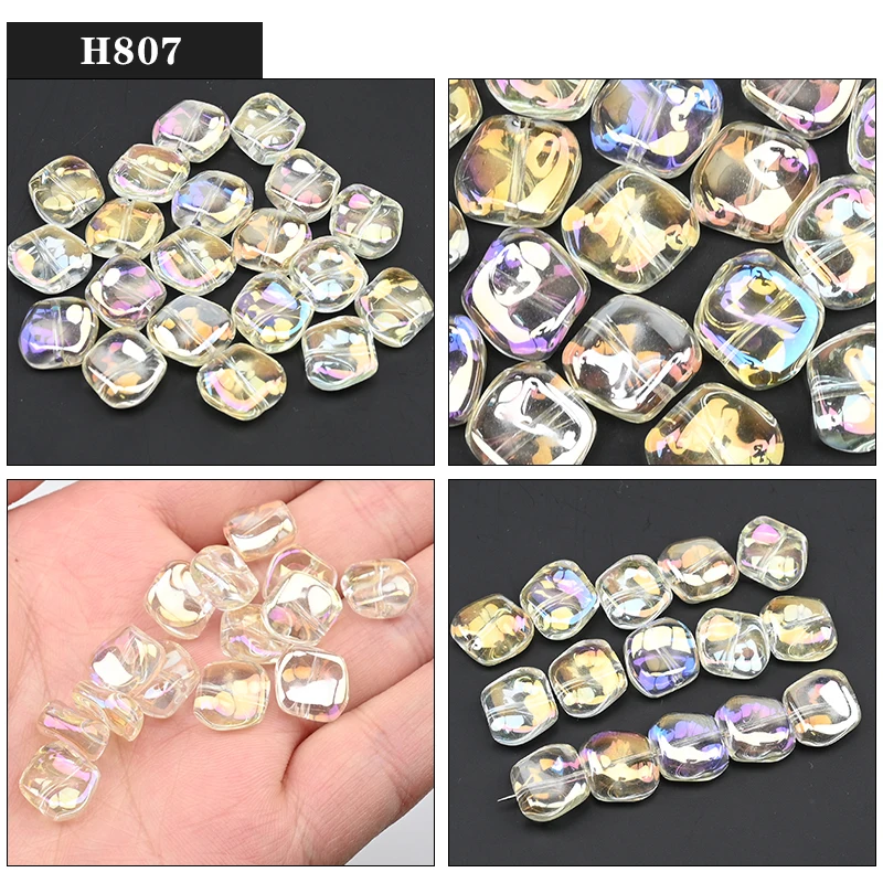 12mm 20pcs Austria Crystal Beads Irregular Smooth Glass beads Beads for Jewelry Bracelet Making DIY Crafts Gifts