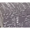 Endora Rectangular Fabric Storage Ottoman with Script-Style Pattern - Storm Grey 5