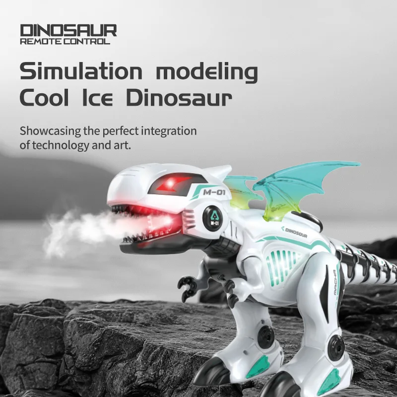 Electronic Robot Dinosaur Toy with Sound and Light for Kids