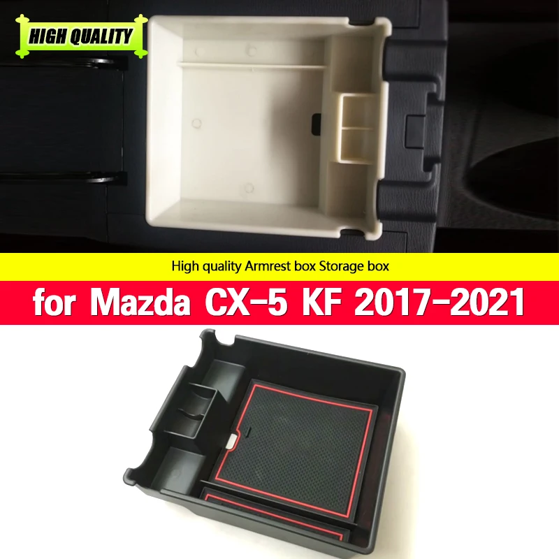 

Car Armrest Box Storage For Mazda CX-5 CX5 2017-2021 2019 2018 KF Accessories Auto Center Console Organizer Container Holder Box