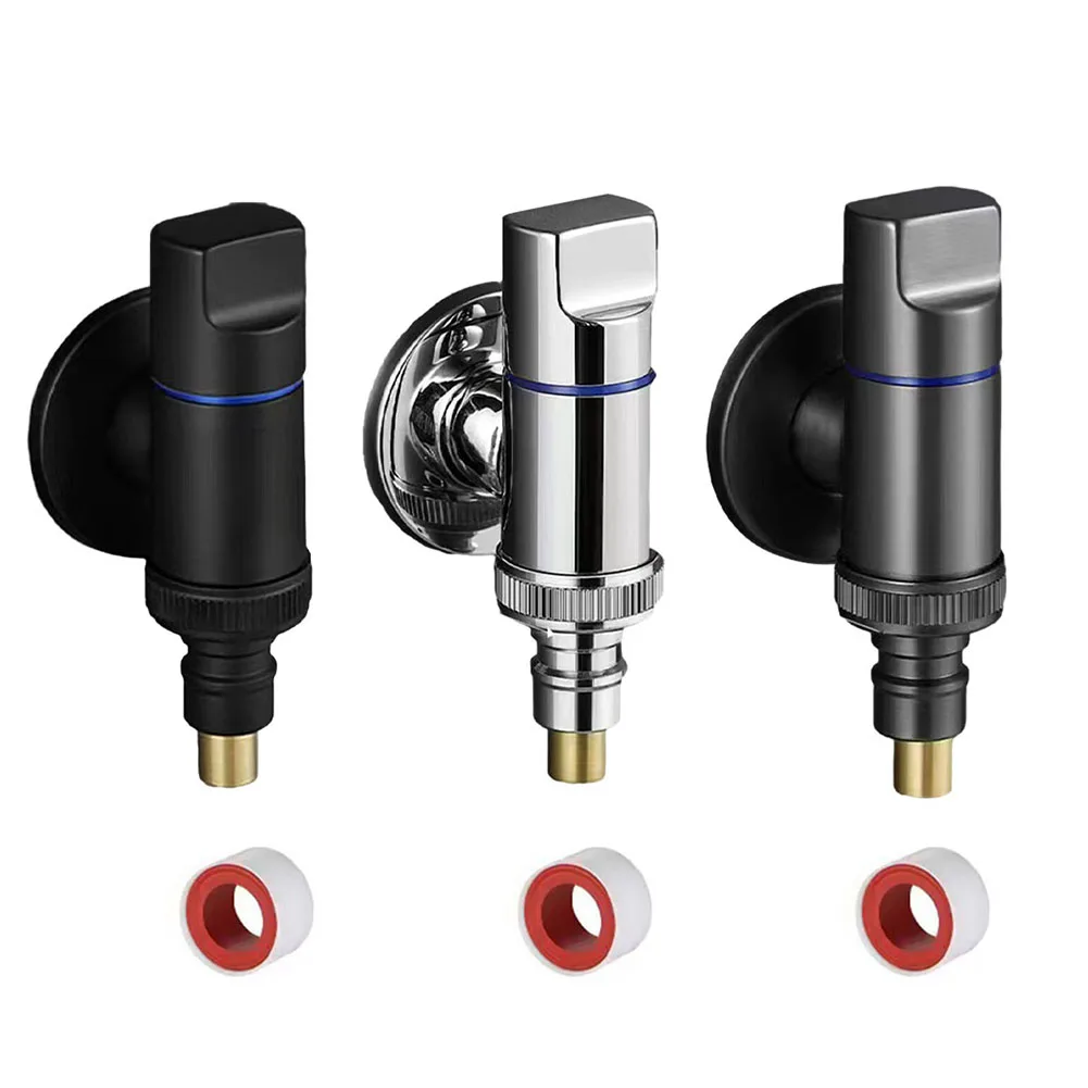 Faucet Valve G1/2 Mini Multi-function Washing Machine Tap Water Stop Quick Opening Angle Valve Bathroom