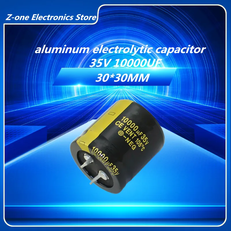 2-5pcs 35V 10000UF 30X30mm High quality Aluminum Electrolytic Capacitor High Frequency Low Impedance 35V 10000uF 10000uf 6 3v 10v 16v 25v 35v 16 25 16 30 18 35mm high frequency low esr aluminum electrolytic capacitor dip