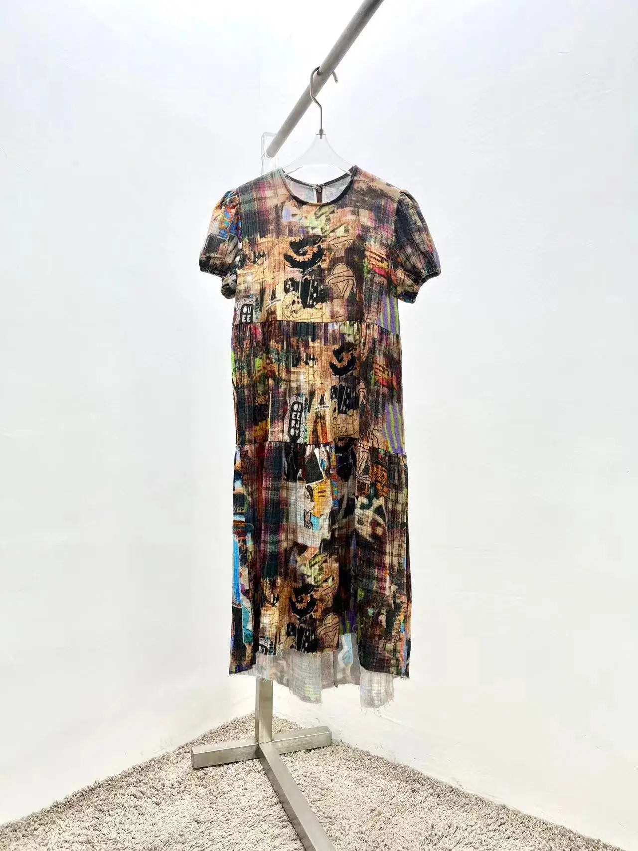 

Fyion High Quality 2023 Summer Women Fashion Runway Top Holiday Midi Print Dress Ladies Loose Hot Sale Cotton Dresses