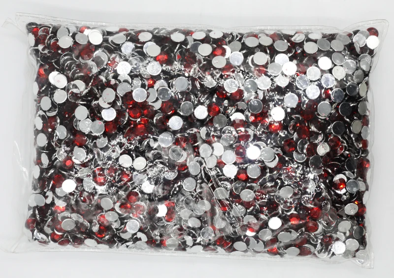 

Bordeaux Color 1.5~12mm Flat Back Round Acrylic Rhinestones Beads,3D Acrylic Nail Art / Garment Decoration