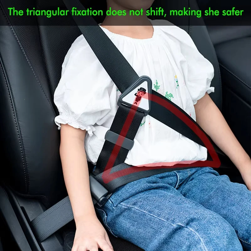 Cintura di sicurezza per bambini in auto, previene il movimento, chiusura regolabile, sicura e confortevole, sedile anti-strangolamento al collo, semplice e conveniente - Image 5