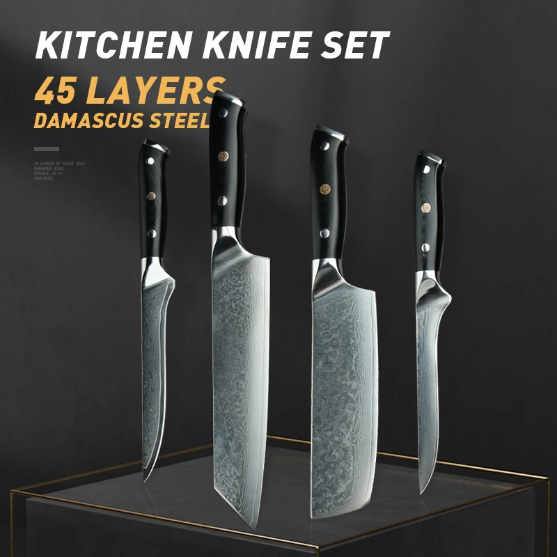 Cooking Knife Damascus Japanese Set Professional Japanese Chef Knives