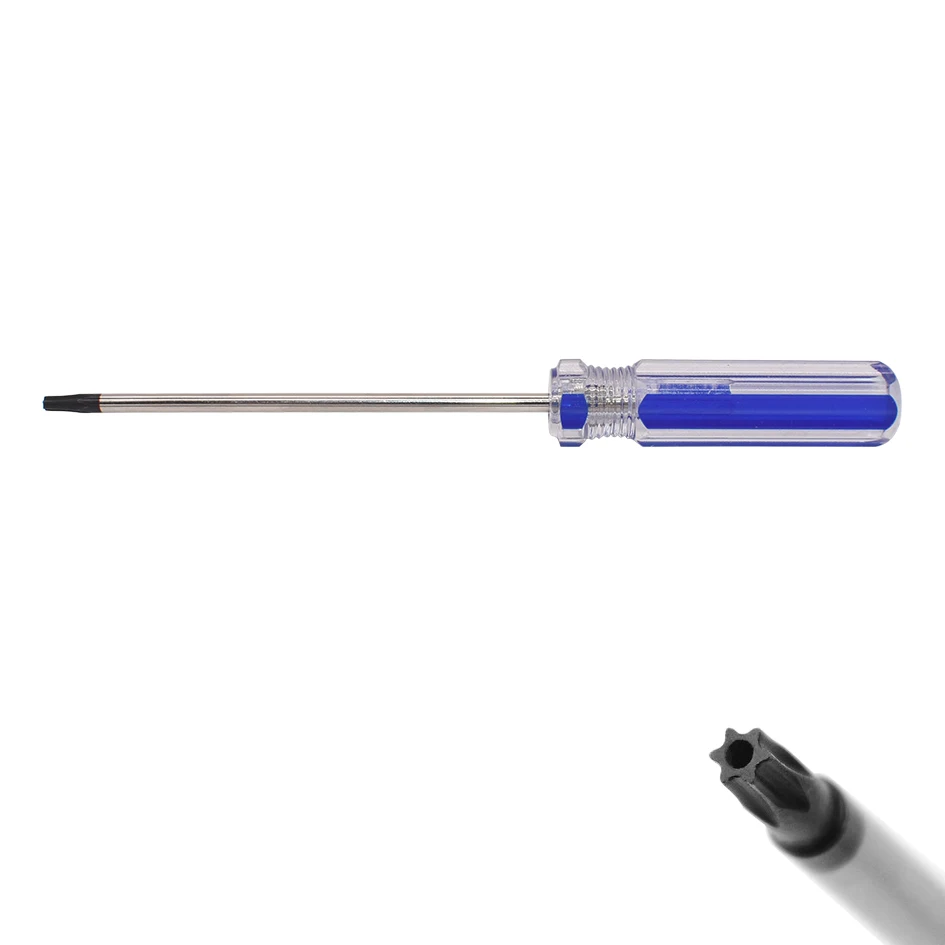 PVC 컬러 바 핸들 스크루 드라이버 수리 도구, 구멍 Torx 스크루드라이버 키, T5 T6 T7 T8 T9 T10, 도매 100 개/로트